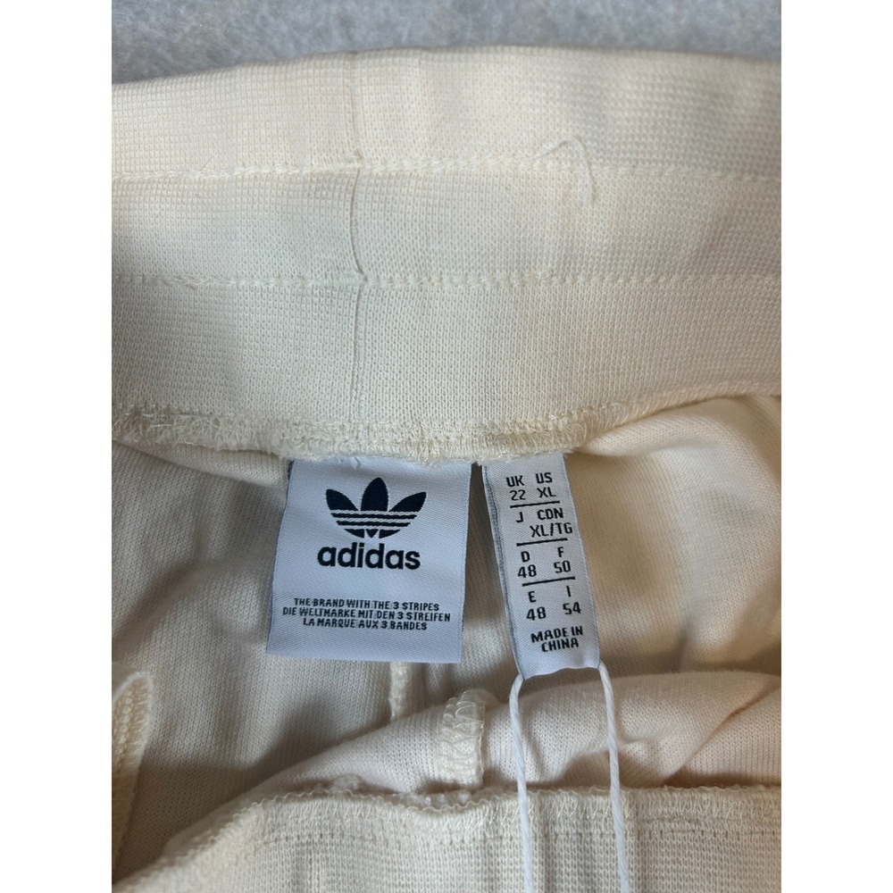 Adidas Originals Women Slim Jogger Pants Wonder White Velour‎ Size XL New w/tags - Picture 2 of 7